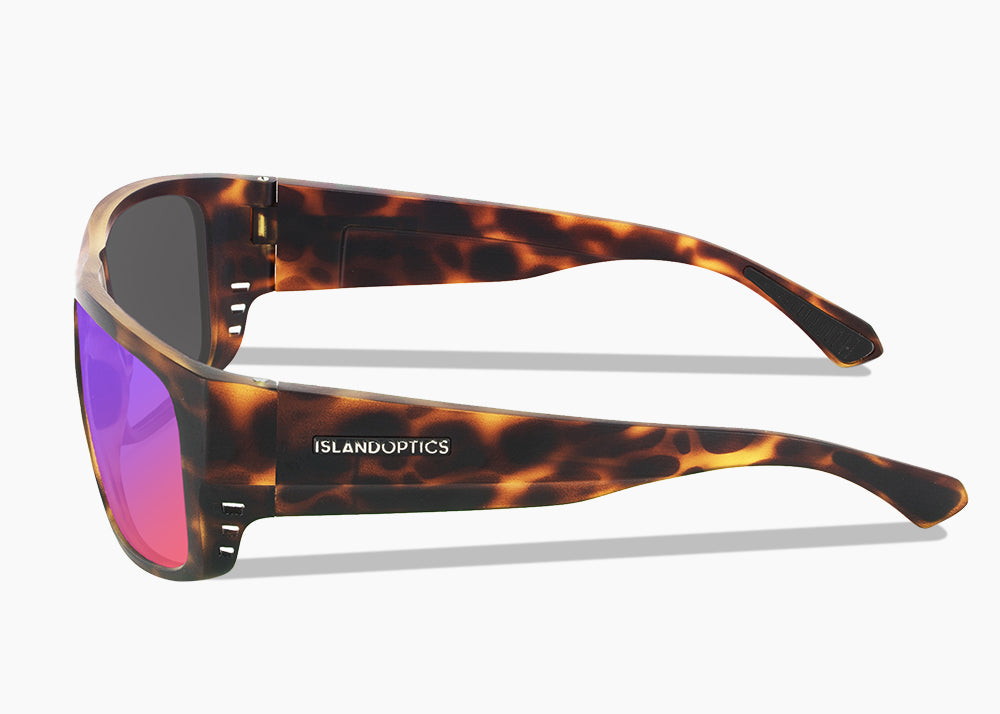 frame|matte tortoise|lens|purple nova mirror