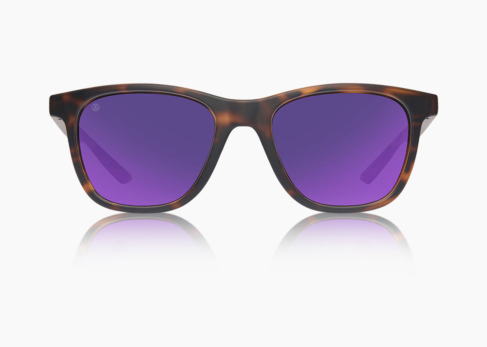 frame|matte tortoise|lens|purple nova mirror