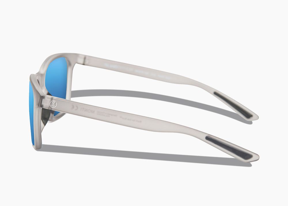 matte translucent gray|blue flash mirror