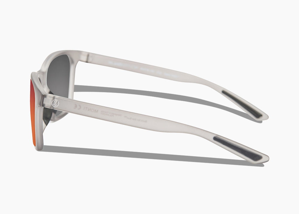 matte translucent gray|red sunset mirror