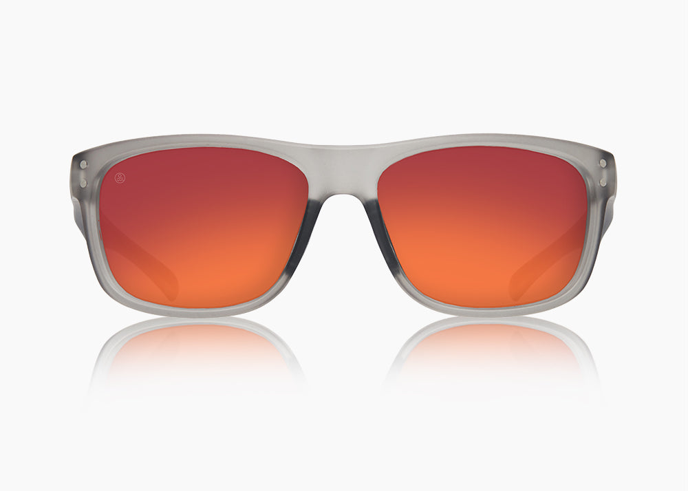 frame|matte translucent gray|lens|red sunset mirror