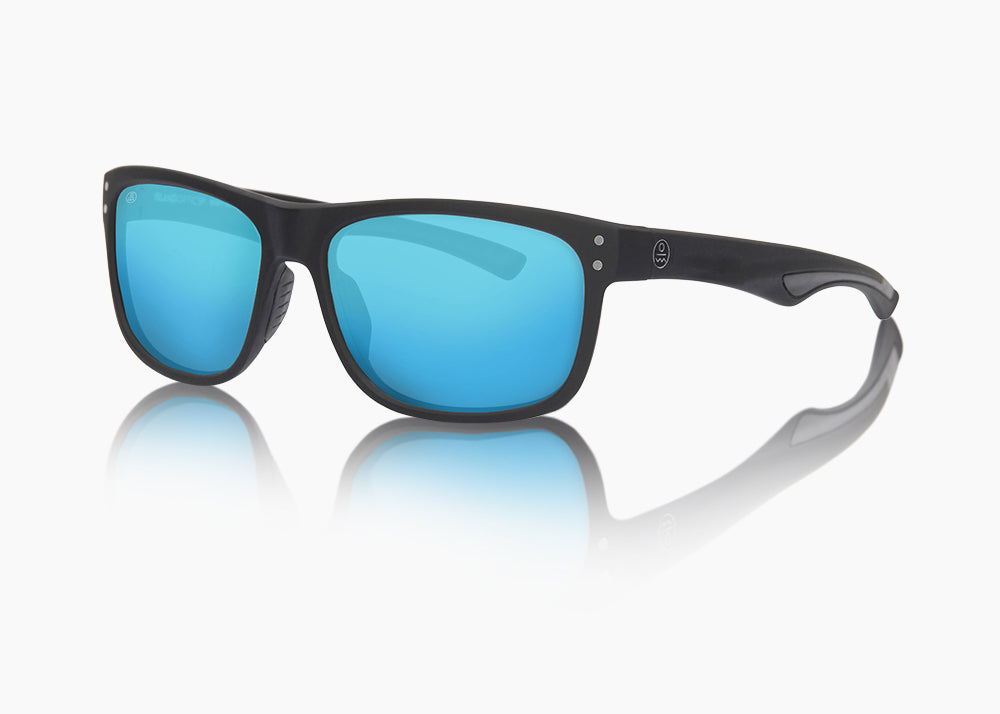 matte black|blue flash mirror