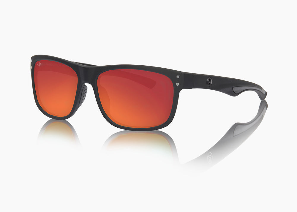 matte black|red sunset mirror