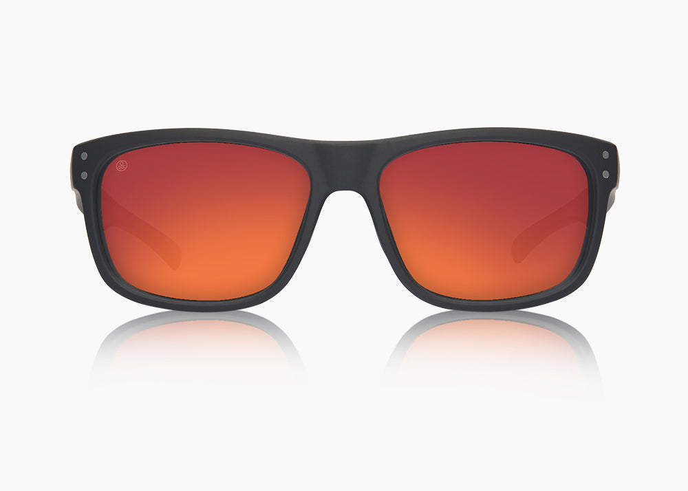 matte black|red sunset mirror