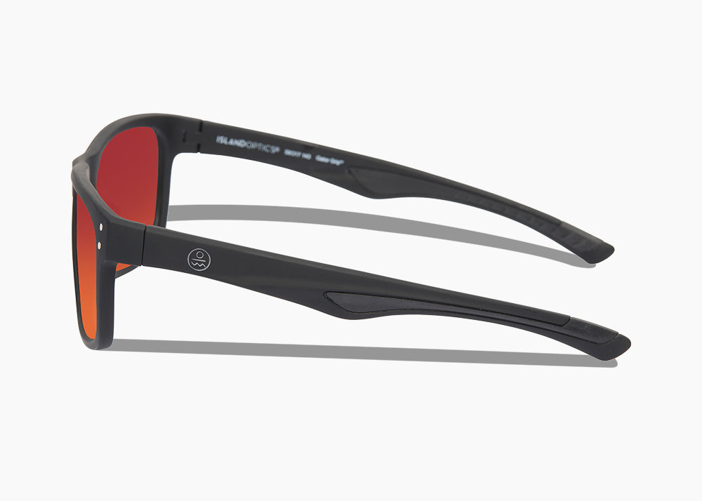 matte black|red sunset mirror