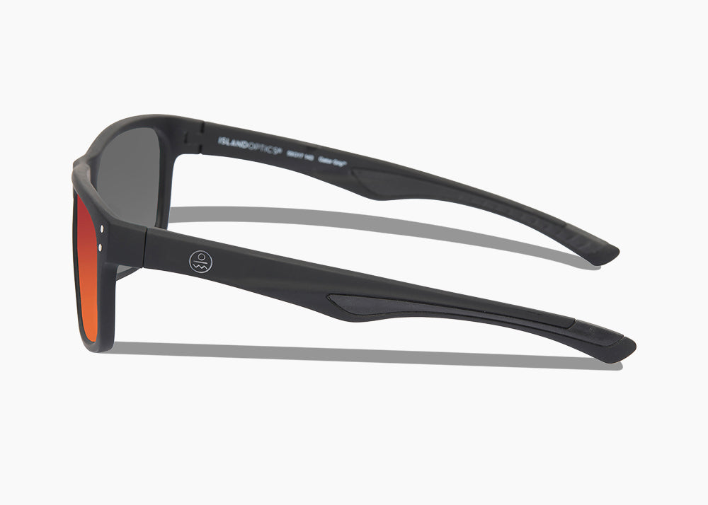 matte black|red sunset mirror