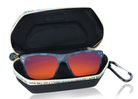 frame|matte blue aqua tortoise|lens|red sunset mirror