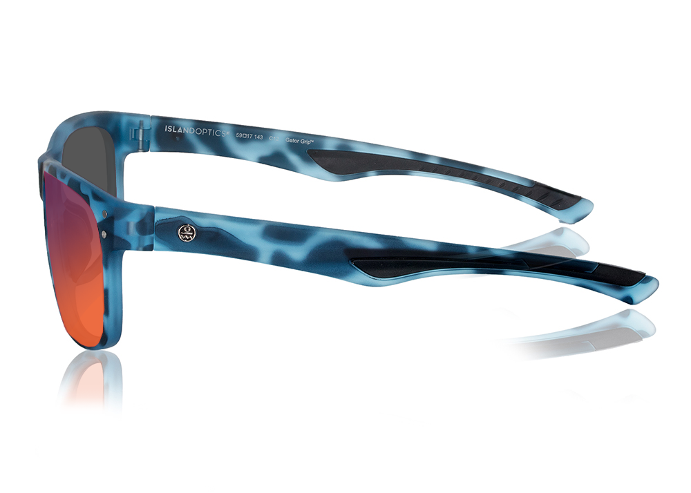 frame|matte blue aqua tortoise|lens|red sunset mirror
