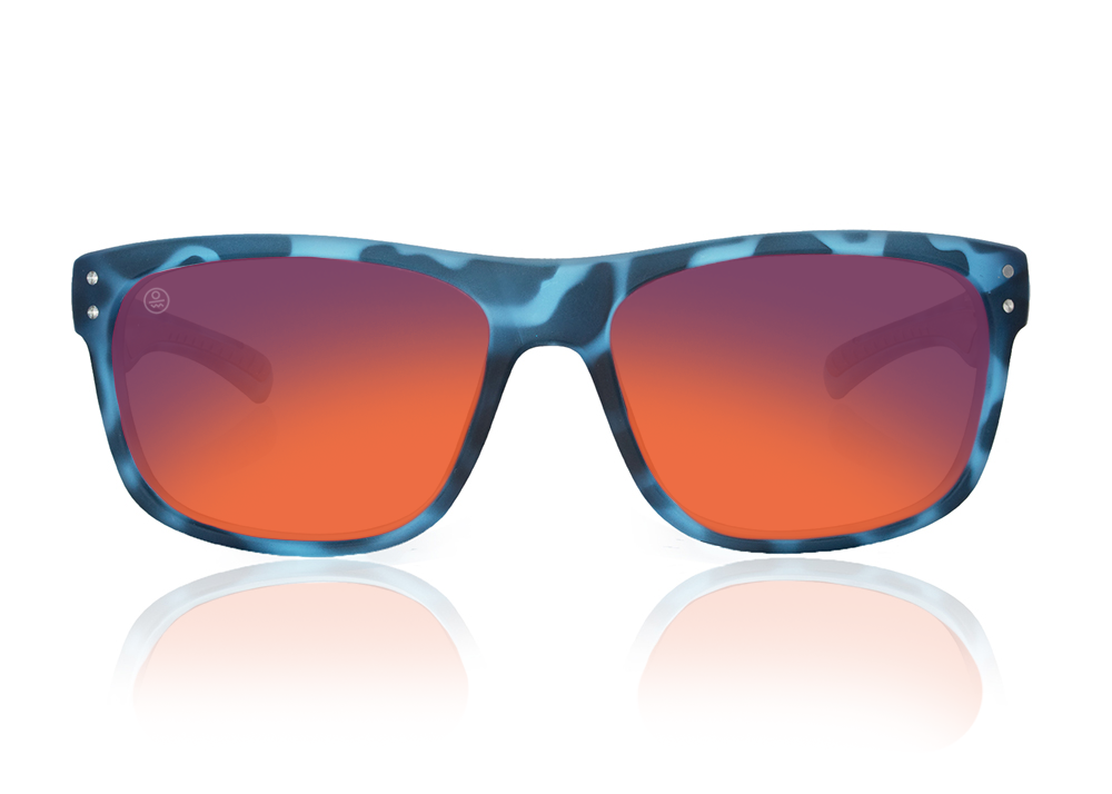 frame|matte blue aqua tortoise|lens|red sunset mirror
