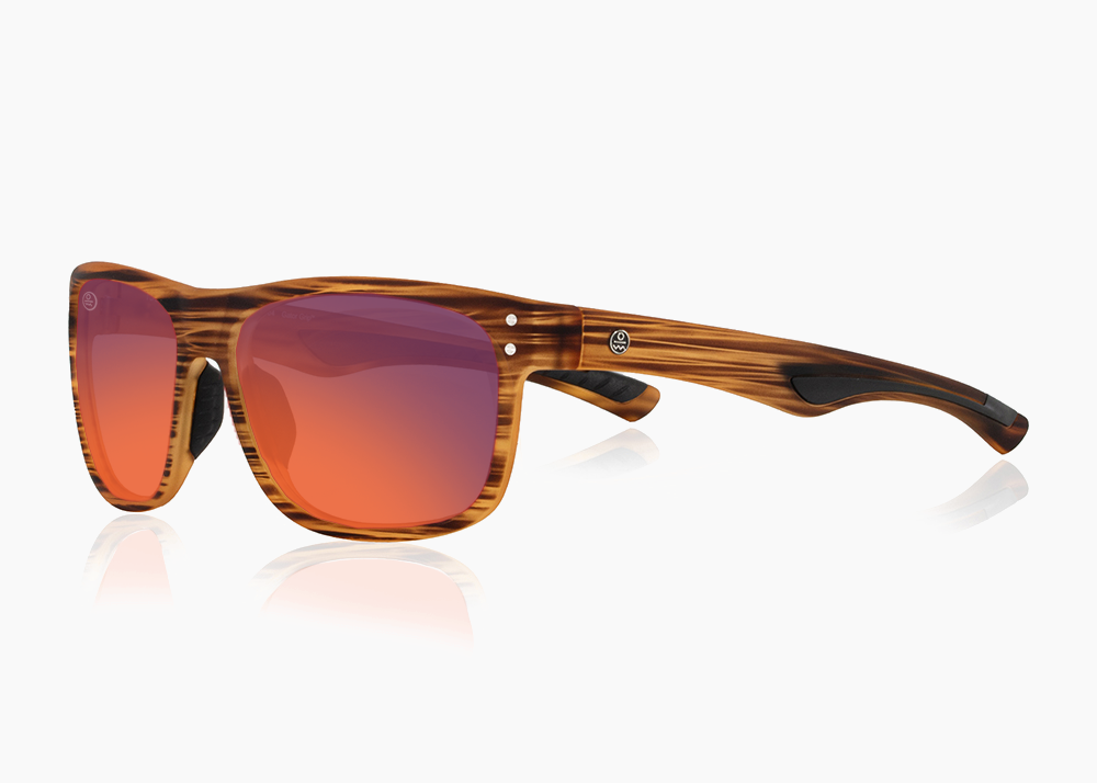 frame|wood grain|lens|red sunset mirror