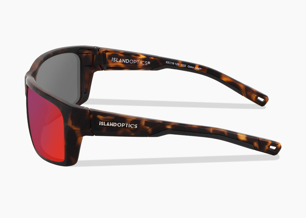 matte tortoise|red sunset mirror