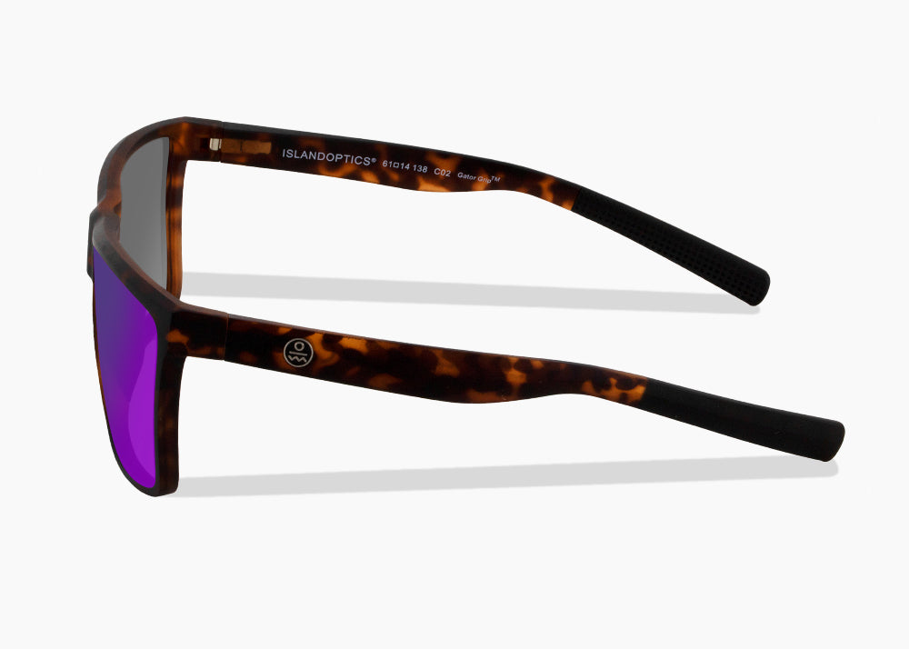 matte tortoise|purple nova mirror