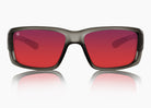 matte translucent gray|red sunset mirror