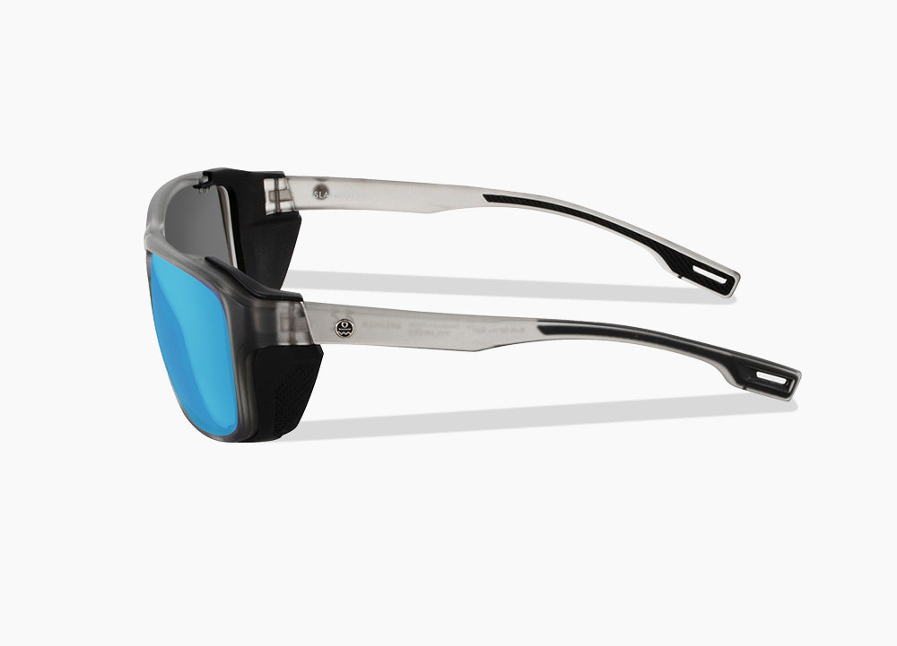 matte translucent gray|blue flash mirror