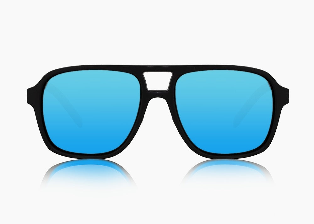 matte black|blue flash mirror