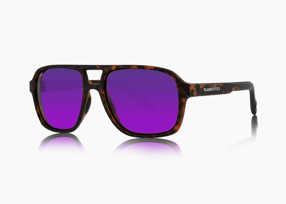matte tortoise|purple nova mirror
