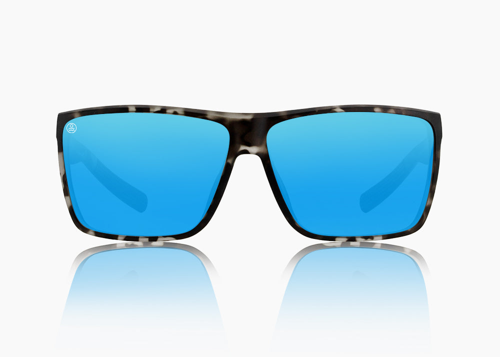 matte black tortoise|blue flash mirror