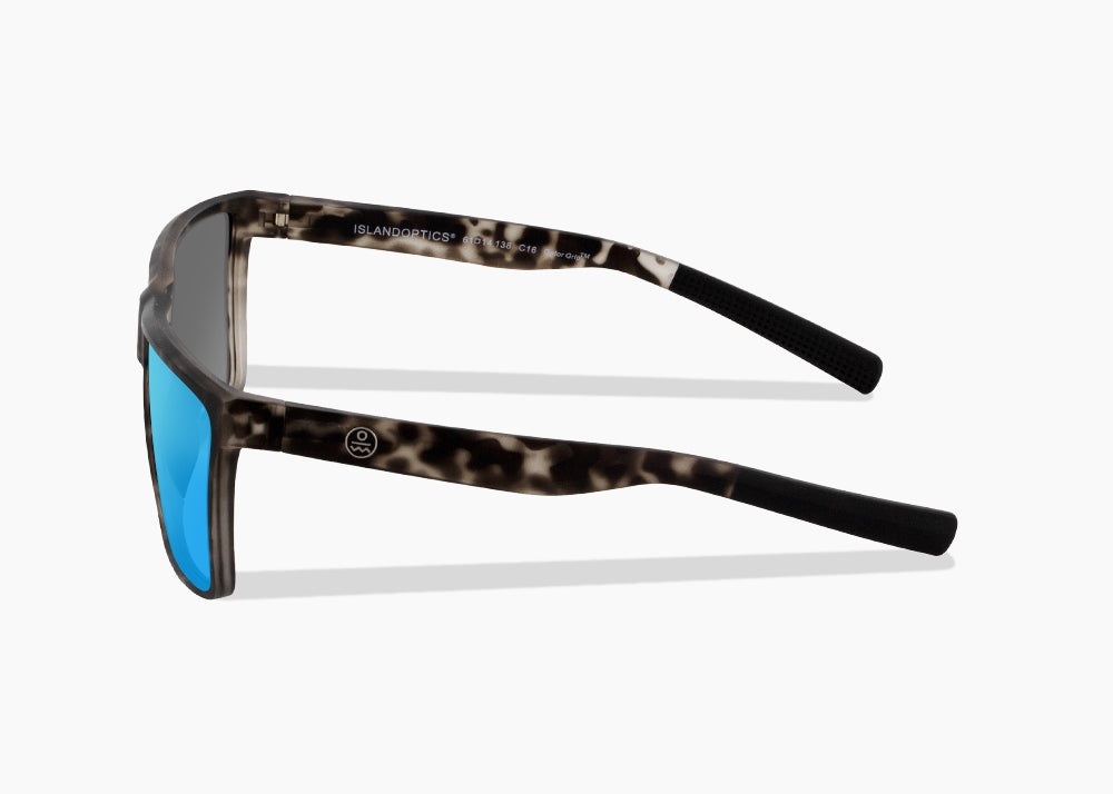matte black tortoise|blue flash mirror