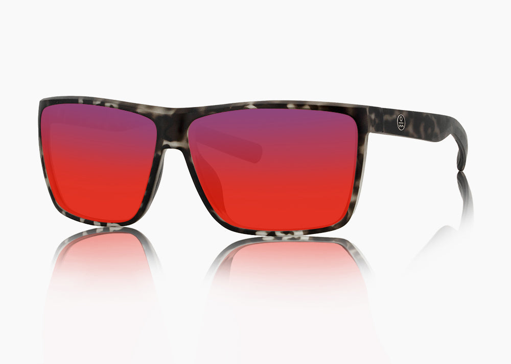 matte black tortoise|red sunset mirror