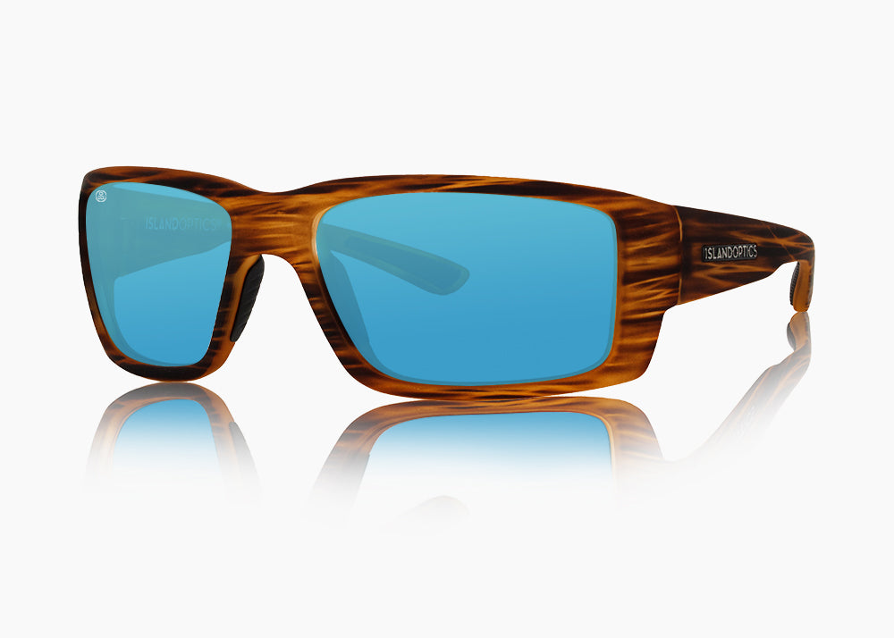 wood grain|blue flash mirror