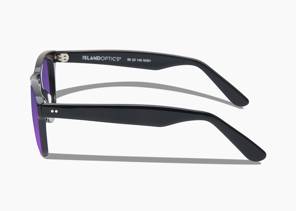 frame|gloss black|lens|purple nova mirror