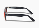 frame|gloss black|lens|red sunset mirror