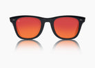 frame|gloss black|lens|red sunset mirror