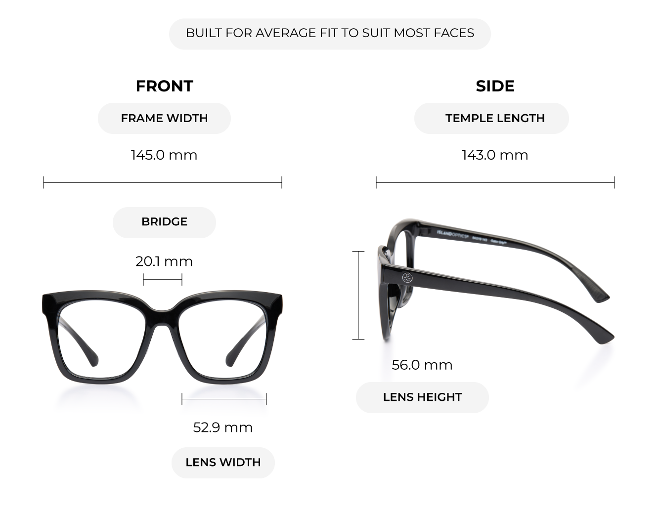 Bondi - Polarized Sunglasses fit guide