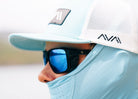 matte tortoise|blue flash mirror