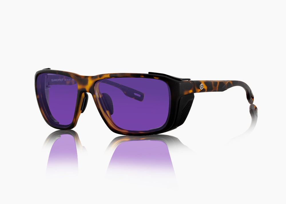 matte tortoise|purple nova mirror
