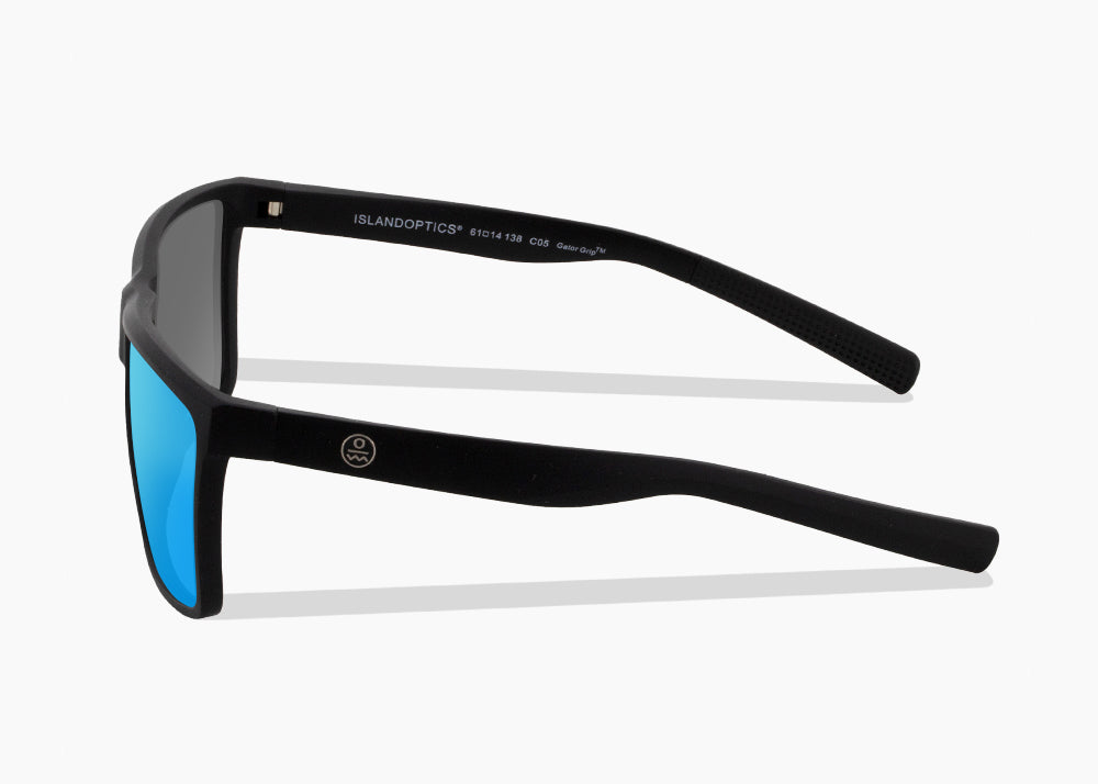 matte black|blue flash mirror