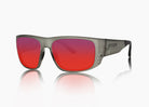 matte translucent gray|red sunset mirror