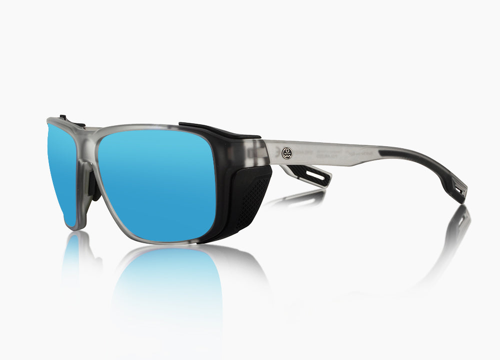 matte translucent gray|blue flash mirror