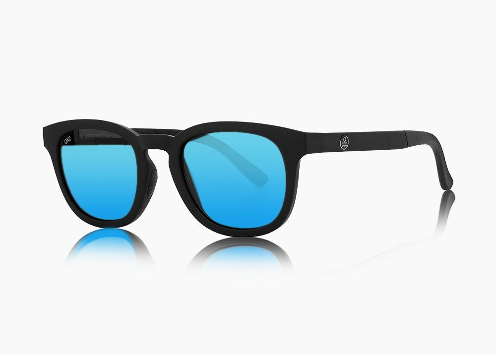 matte black|blue flash mirror