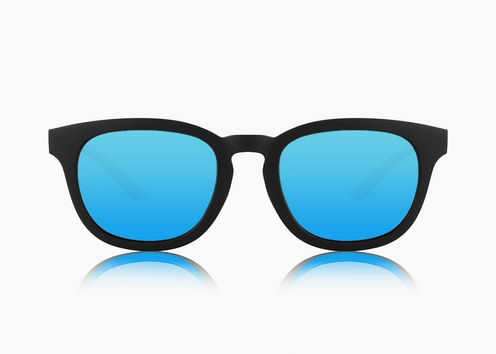 matte black|blue flash mirror