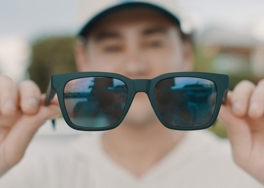 matte black|blue flash mirror
