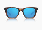 frame|matte tortoise|lens|blue flash mirror