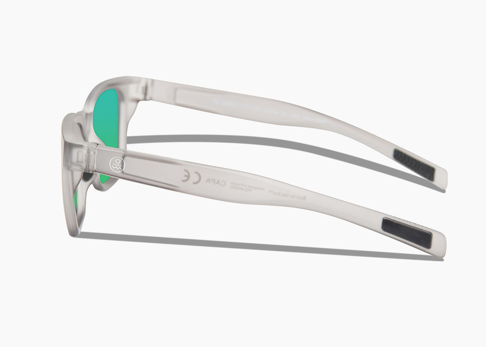 frame|matte translucent gray|lens|green flash mirror