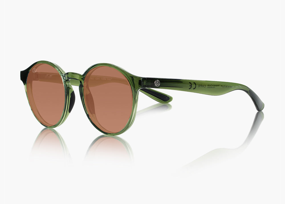 frame|translucent green|lens|brown 12