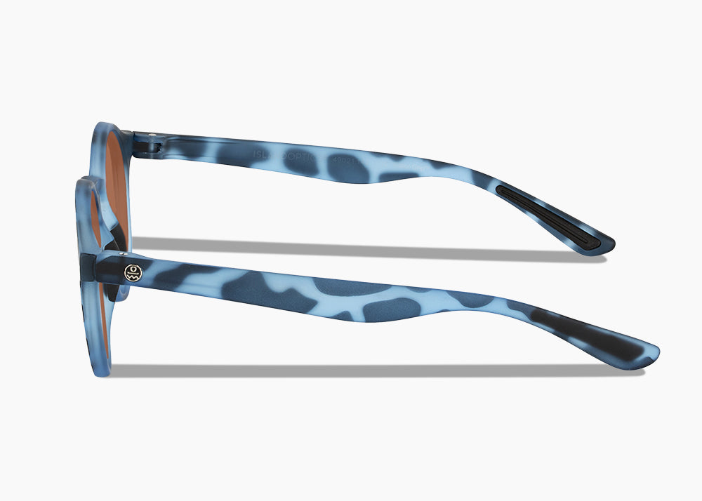 frame|matte blue aqua tortoise|lens|green flash mirror
