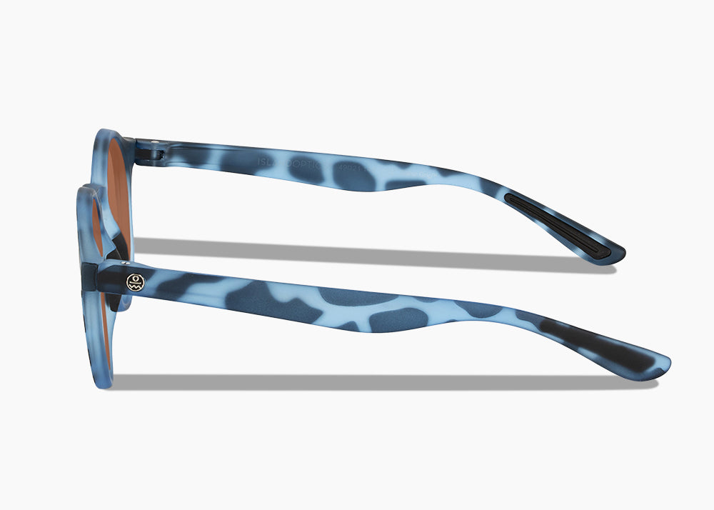 frame|matte blue aqua tortoise|lens|blue flash mirror