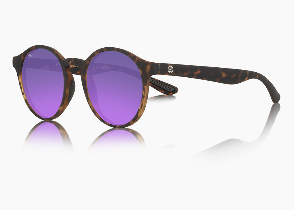 frame|matte tortoise|lens|purple nova mirror