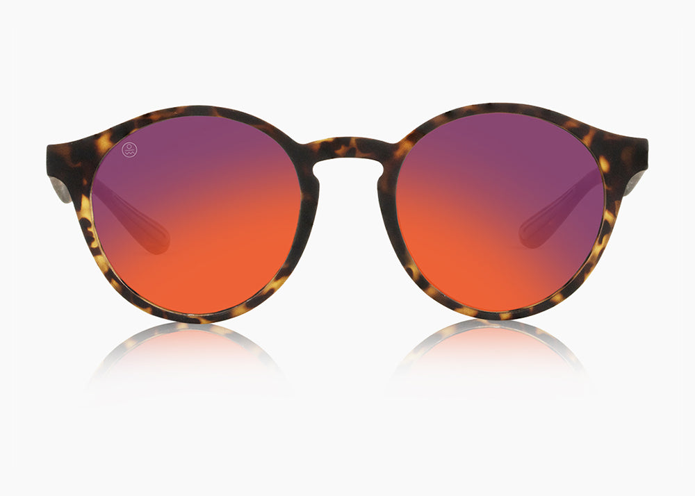 frame|matte tortoise|lens|red sunset mirror