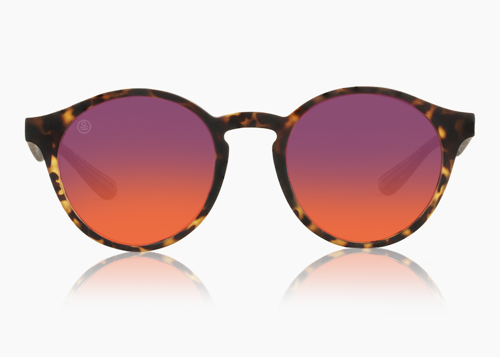 frame|matte tortoise|lens|red sunset mirror