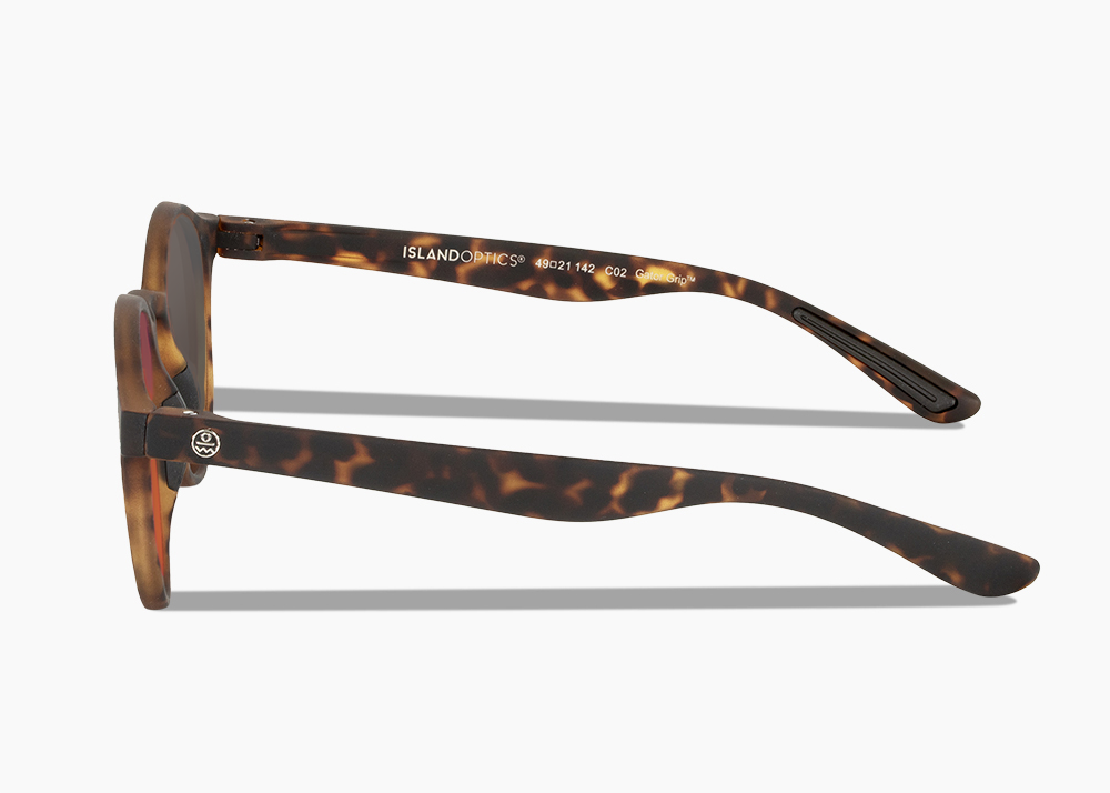 frame|matte tortoise|lens|red sunset mirror