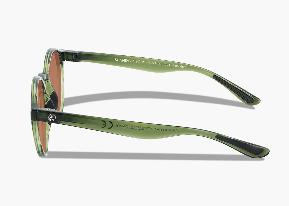 frame|translucent green|lens|red sunset mirror
