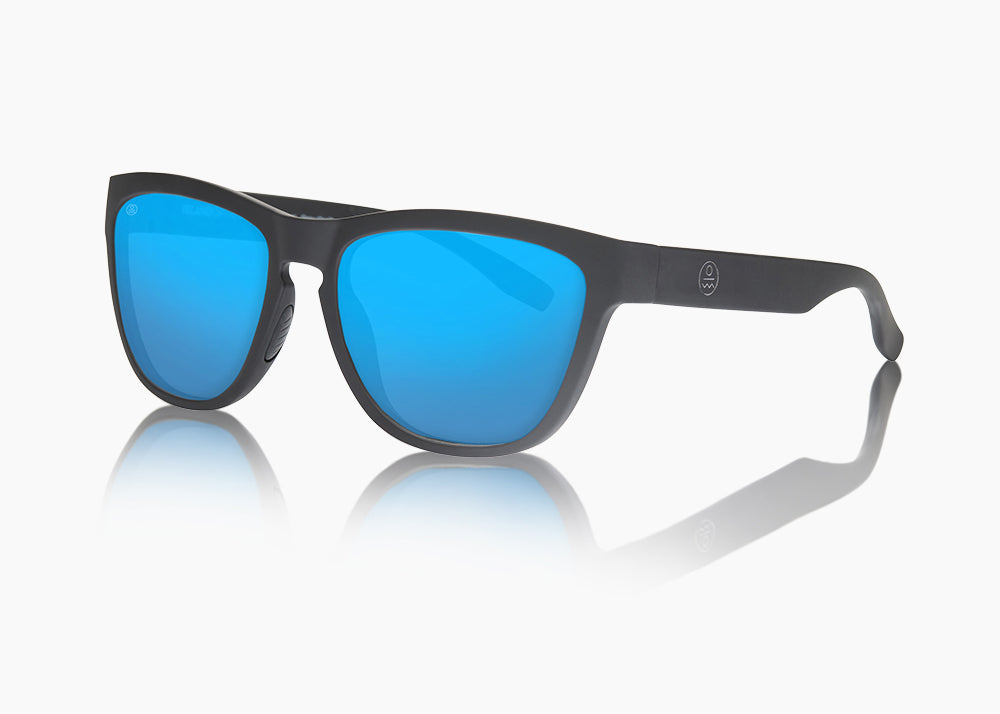 frame|matte black|lens|blue flash mirror