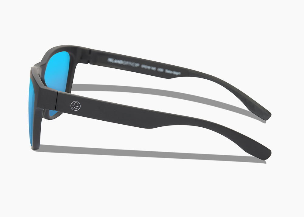 frame|matte black|lens|blue flash mirror
