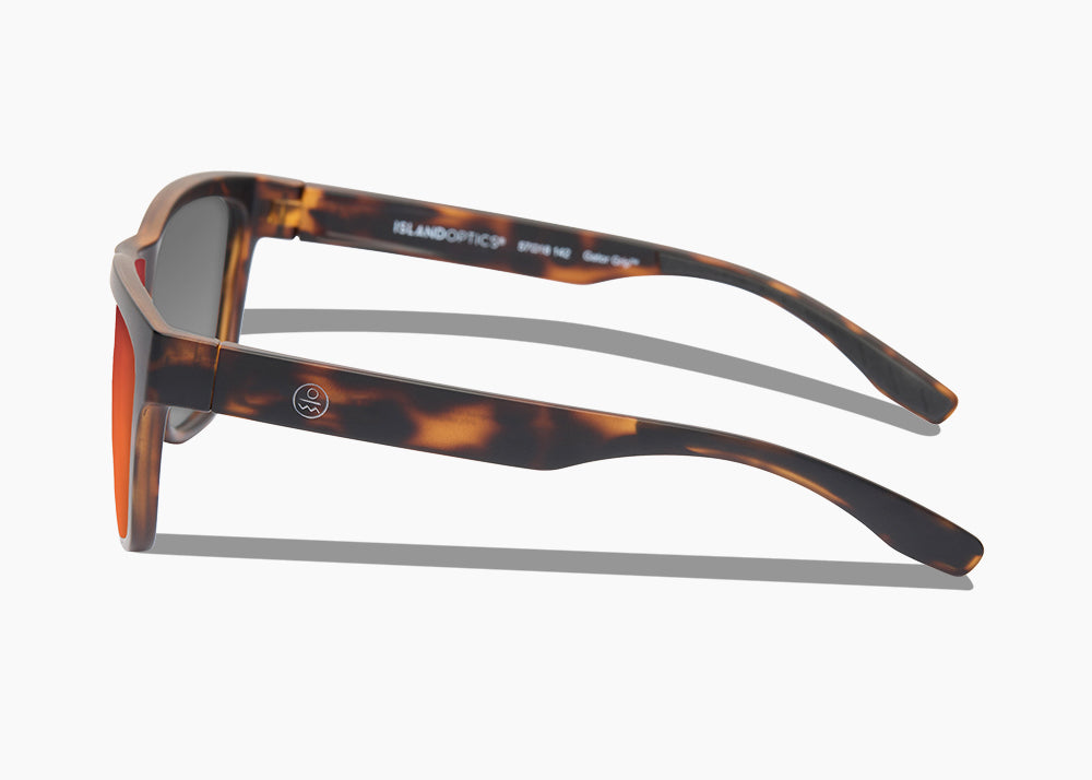 matte tortoise|red sunset mirror