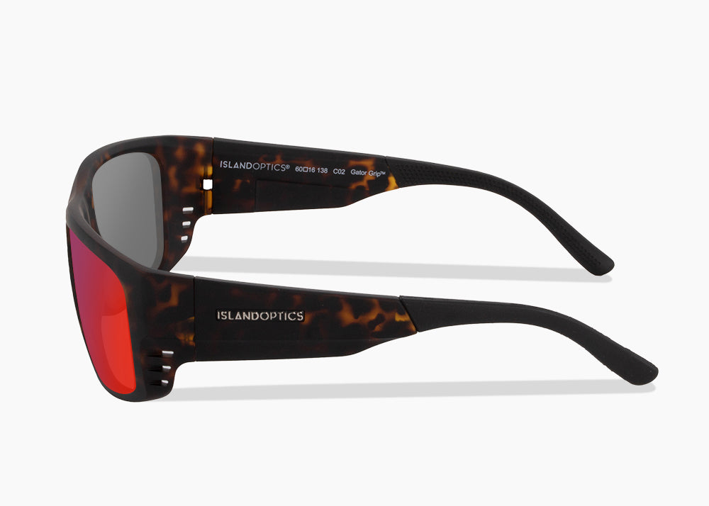 matte tortoise|red sunset mirror